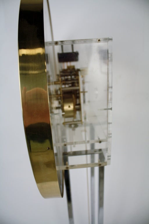 Brushed Howard Miller Modernist Pendulum Clock