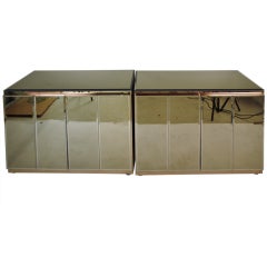 Pair of Ello mirrored cabinets