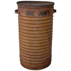 Industrial Bin of Corrugated Steel with Handles and Top: DOC JONES