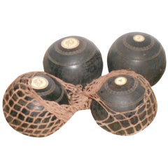 Scottish Lawn Balls (set of four with net carrying sack)