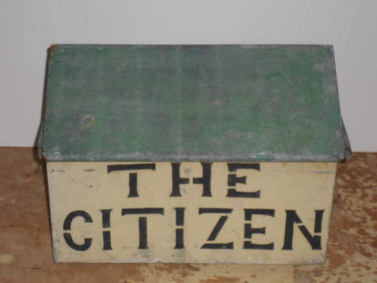 Vintage Tin Newspaper/Mail Box at 1stDibs