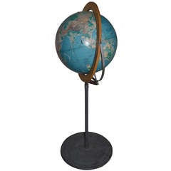 Mid-century School Globe on Stand