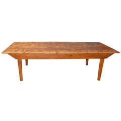 Vintage Early 20th century, Pine, Folding, 8-foot Mercantile Table