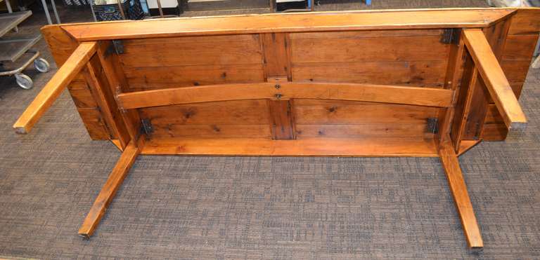 American Early 20th century, Pine, Folding, 8-foot Mercantile Table