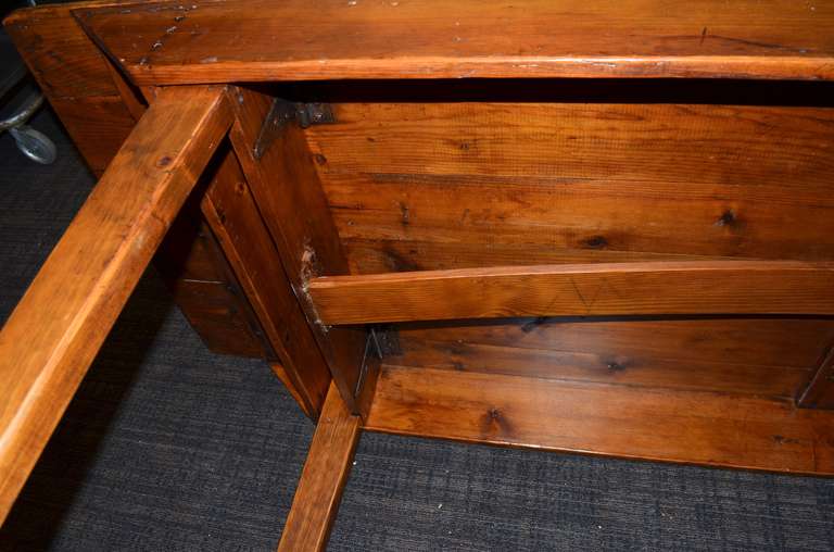20th Century Early 20th century, Pine, Folding, 8-foot Mercantile Table