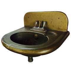 Used Railroad Sleeper Car, Solid Brass Sink, circa 1910