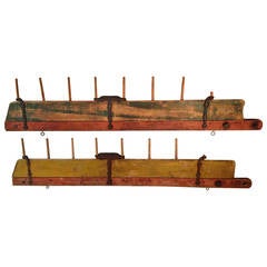 Mid-1800s Primitive Horse-drawn Farm Field Tillers from Maine (pair)