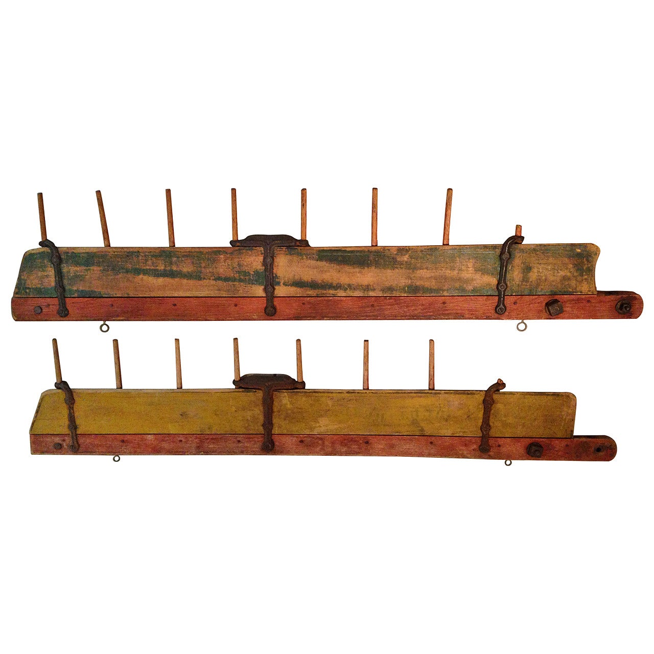 Mid-1800s Primitive Horse-drawn Farm Field Tillers from Maine (pair)