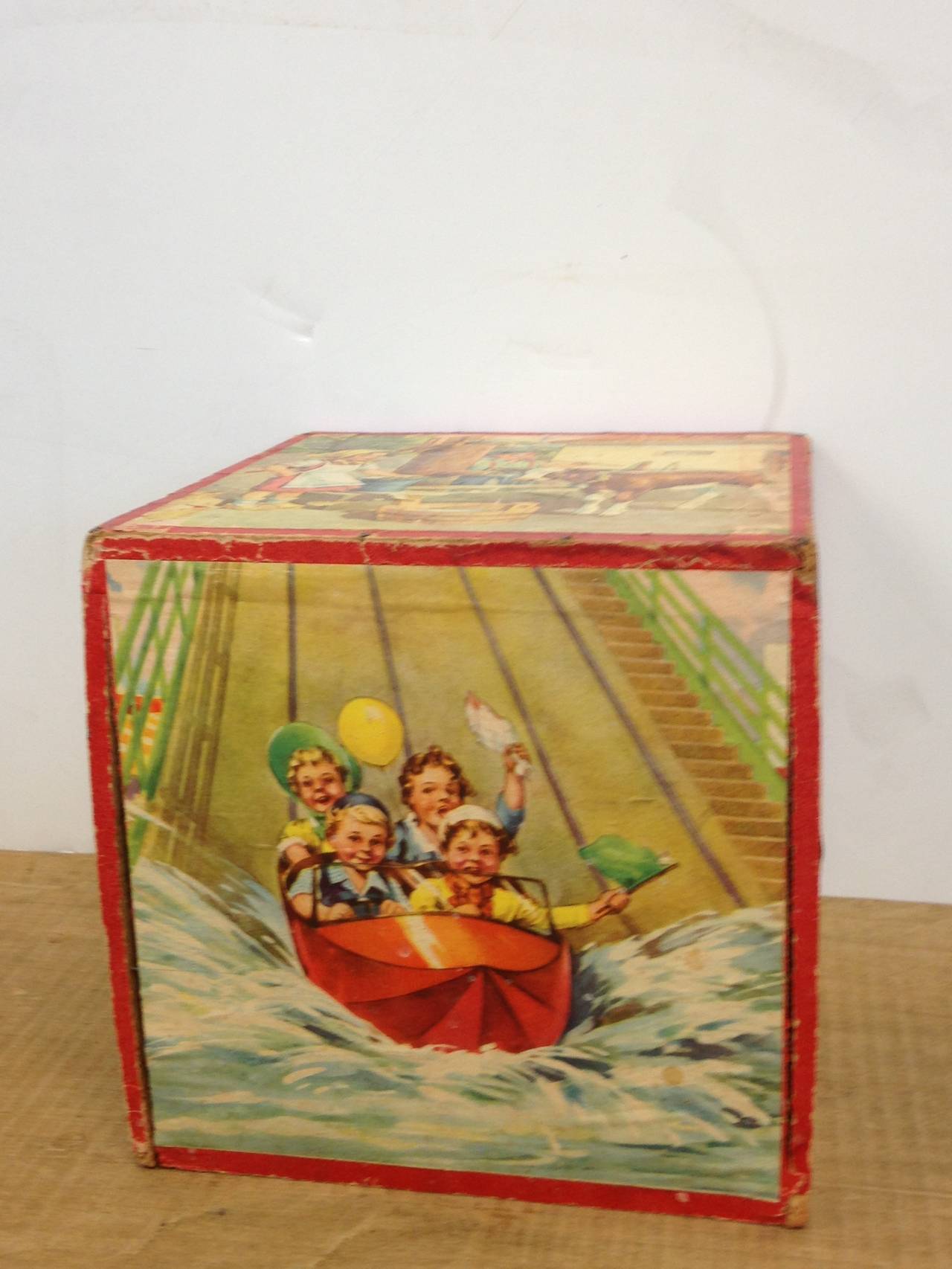 American Preschool Set of Five Vintage Nesting Blocks