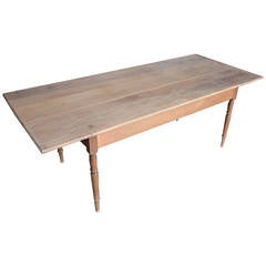 Late 1800s Scrubbed-Pine Harvest Table