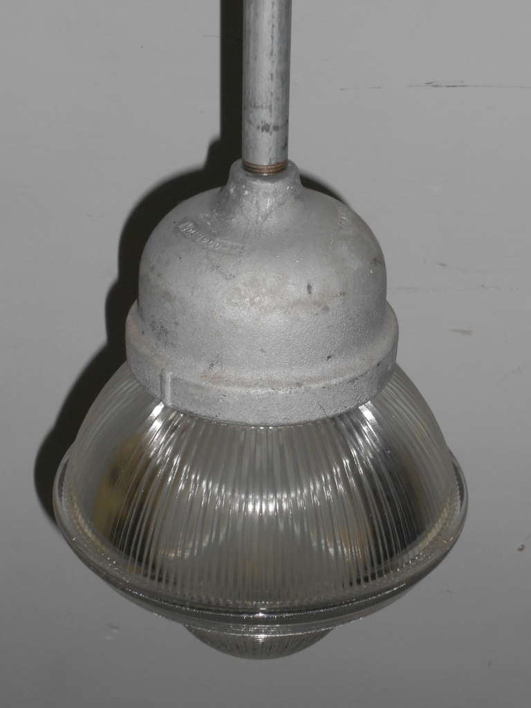 American Holophane Acorn Light Of Cut Glass