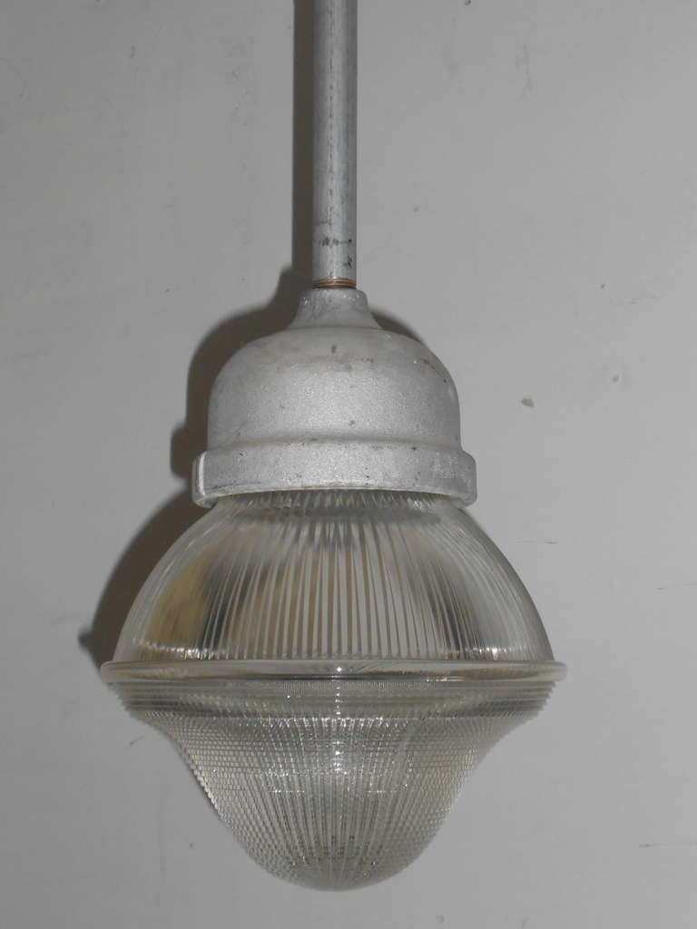 20th Century Holophane Acorn Light Of Cut Glass