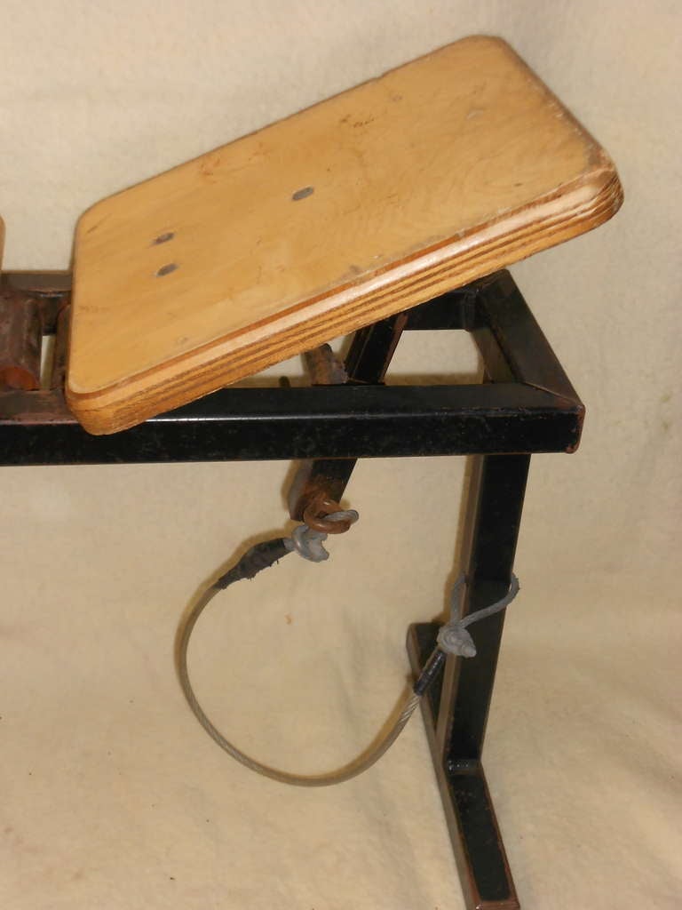 20th Century Mid-century adjustable weight bench
