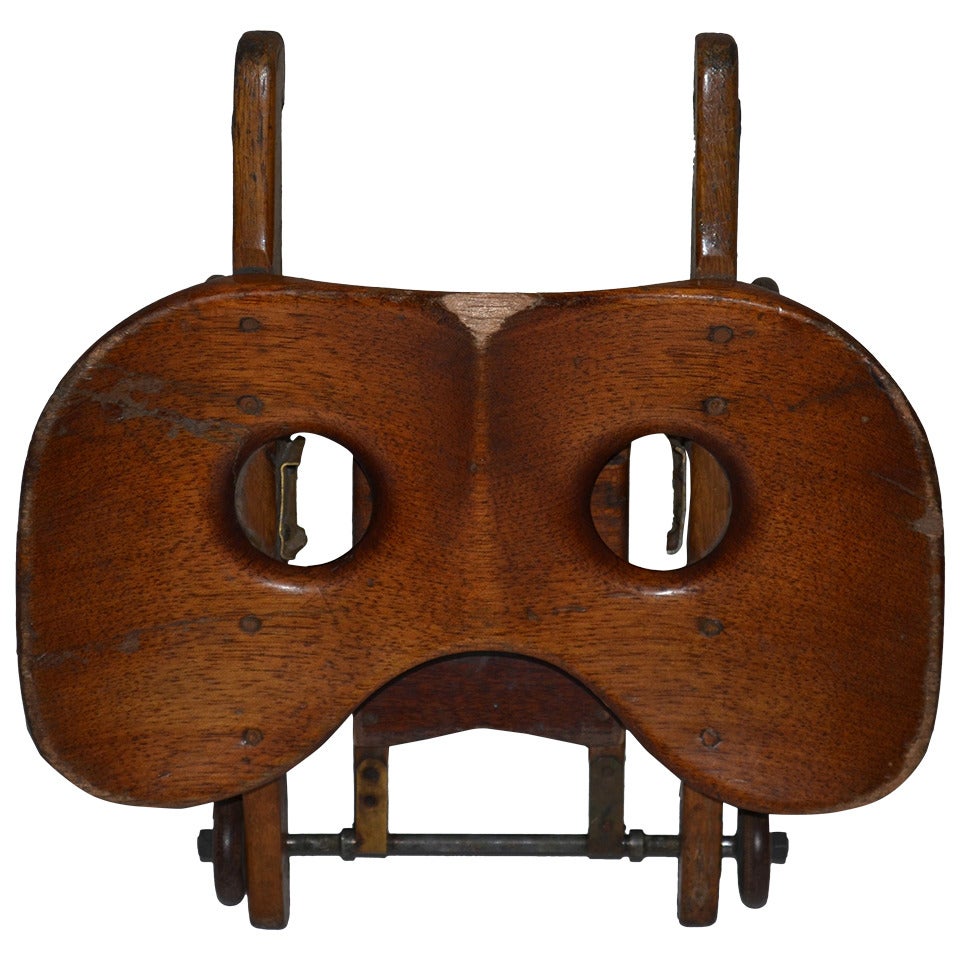 Rowing Scull Seat of mahogany and brass