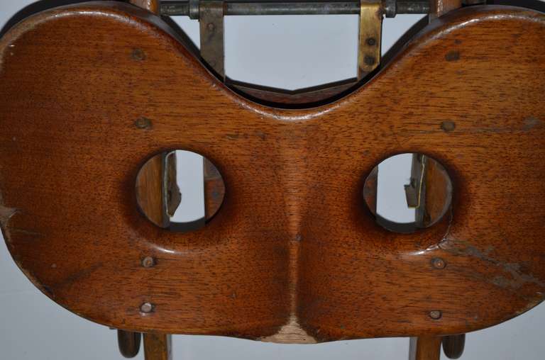 Rowing Scull Seat of mahogany and brass 4