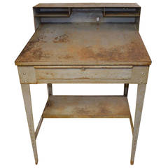 Vintage Desk of Steel for Factory Foreman