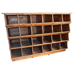Vintage Storage Shelving Unit of Wood was Once Chicken Nesting Box