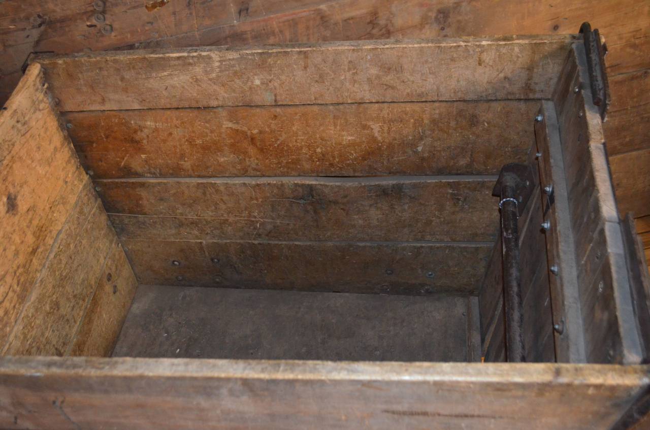 Late 1800s Wooden Coal Cart In Good Condition In Madison, WI