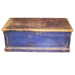 Carpenter's Tool Chest/Trunk in as-found blue paint