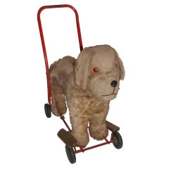 Antique Child's Toy Dog on Wheels