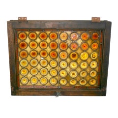 Vintage 1800s Tavern Window of Rondell and Stained Glass