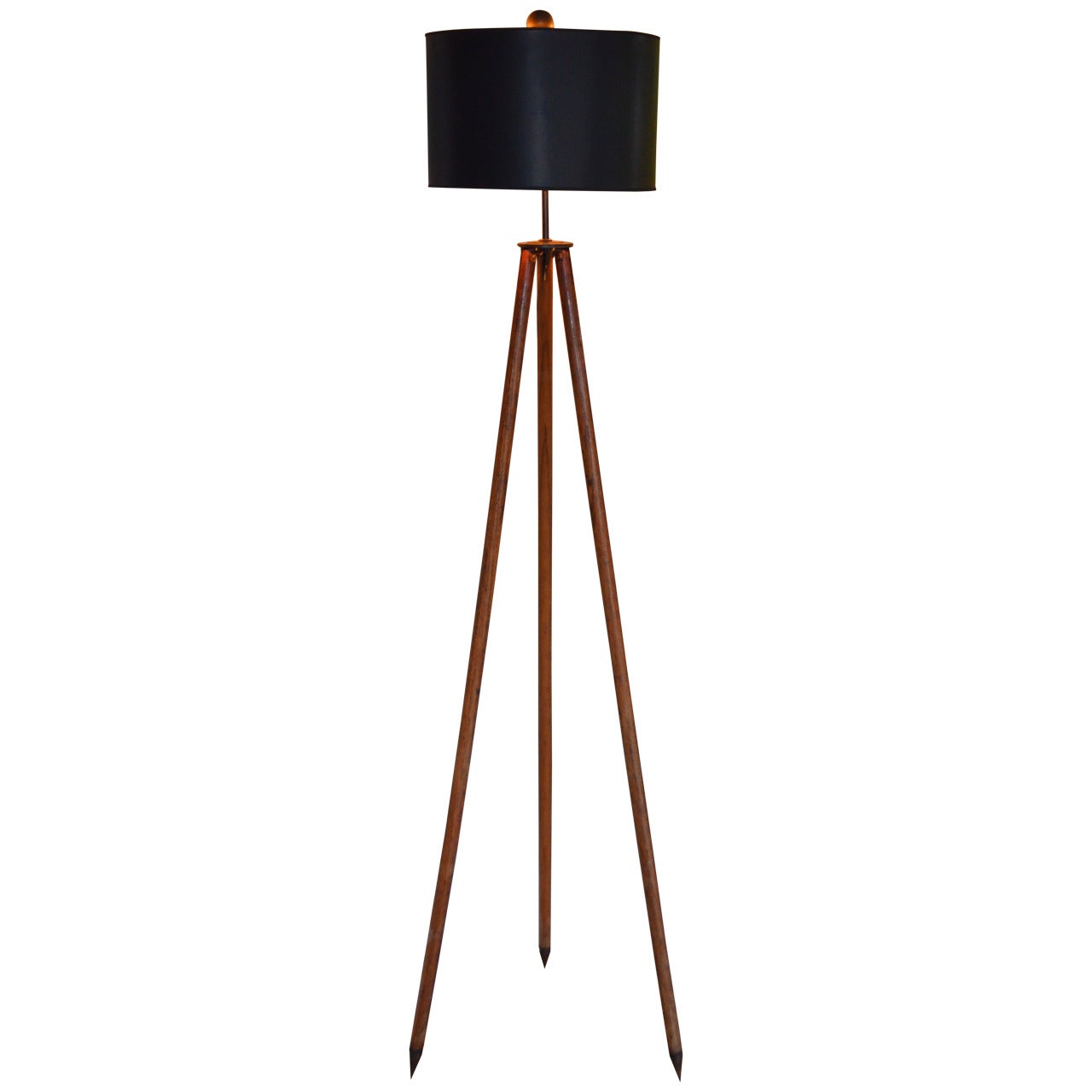 Surveyor Tripod as Floor Lamp