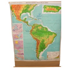 Vintage School map of Latin America