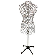 Dress Form Sculpted in Coated Steel Wire