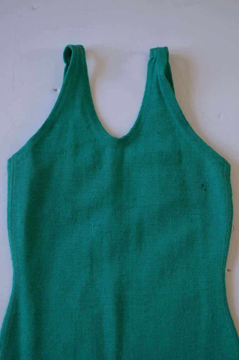 Bathing Suit of Wool, circa 1920s. In Good Condition In Madison, WI