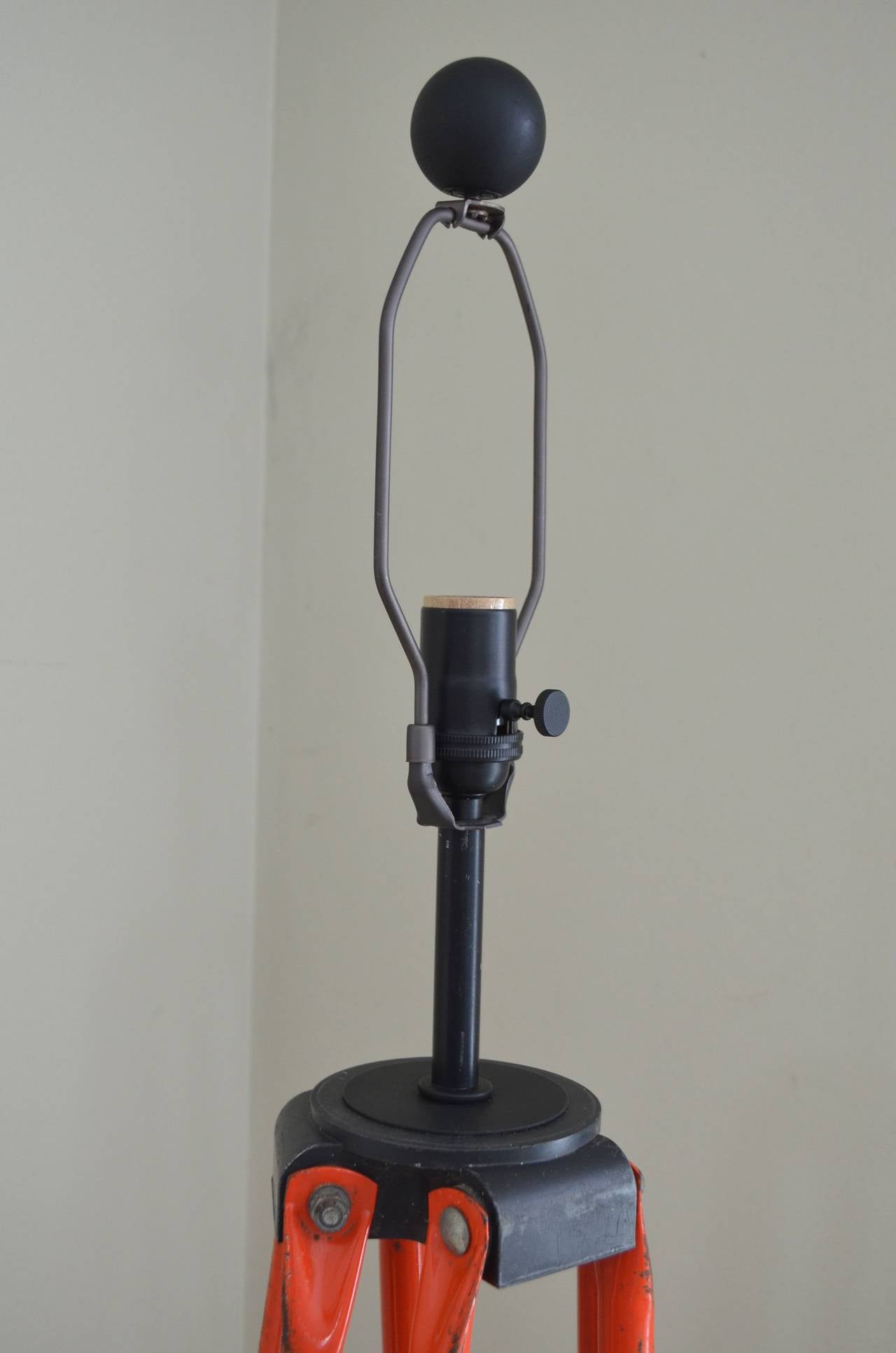 Surveyors's Tripod from David White as Floor Lamp In Excellent Condition In Madison, WI