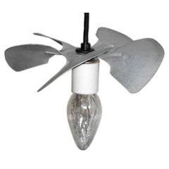 Vintage School Fan Blades as Pendant or Plug-in Light