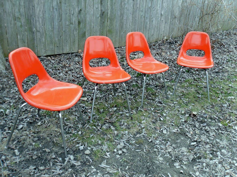 Mid-Century Modern Mid-Century Fiberglass Chair, adult size; 3 available