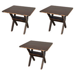 1920s Tables from New England Tavern, Set of Three