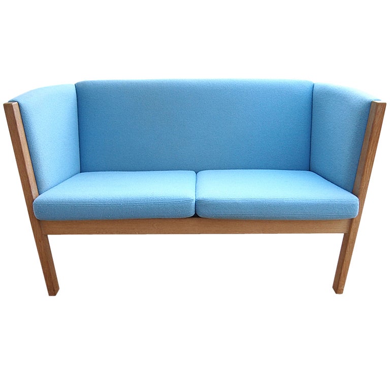 Danish Modern Hans Wegner Settee Loveseat Sofa Couch