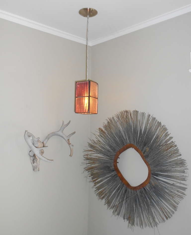 Luxfer Tile Pendant Light For Sale 1