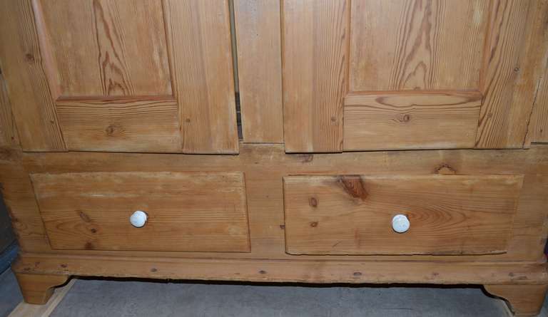 Scandinavian Pine Armoire In Good Condition In Madison, WI