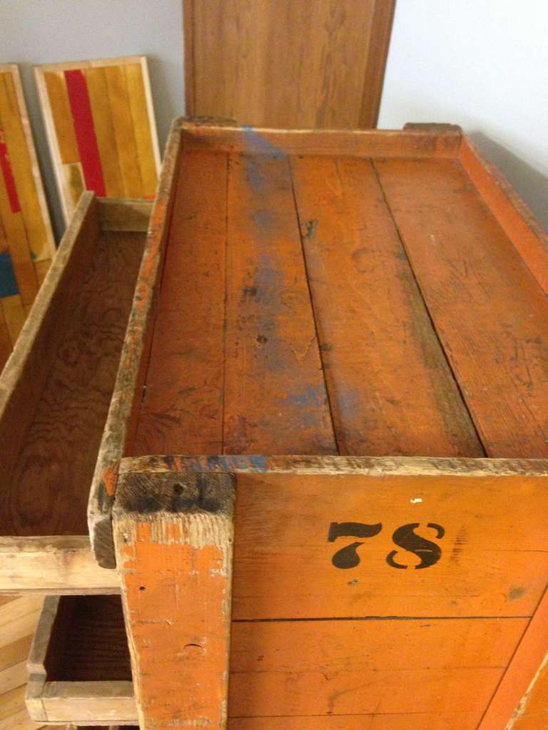 Industrial Railway Cart on Wheels as Storage Cabinet In Good Condition In Madison, WI