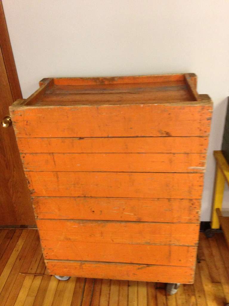 American Industrial Railway Cart on Wheels as Storage Cabinet