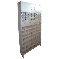 Retro Hardware Cabinet or Cupboard of Wood with Versatile, Vast Storage Capacity
