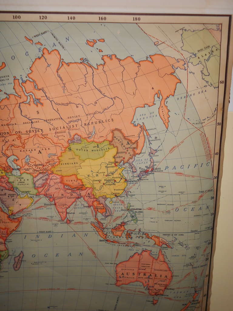 School Map of The World, 1944 edition. 2
