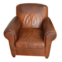 Leather Club Chair, Pair Available