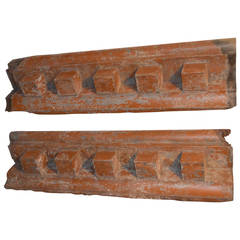 Pair of Ceiling Tin Molding Cornices