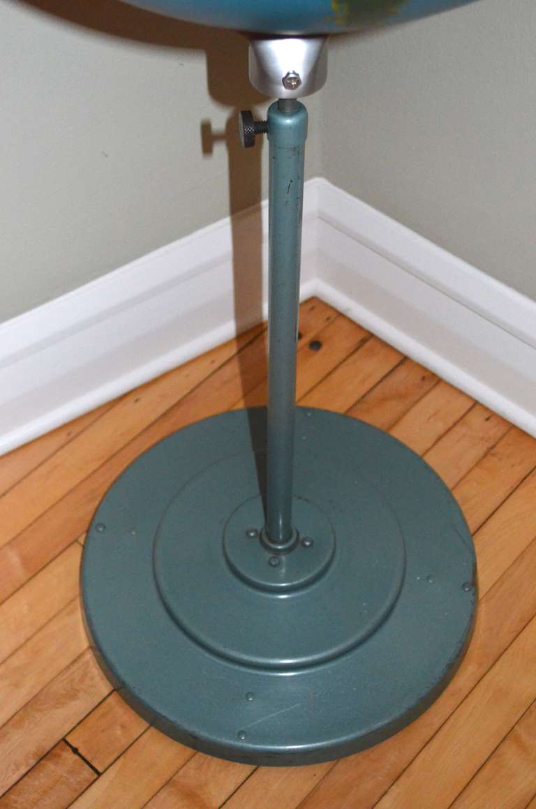 American Military Globe on Adjustable Stand by A.J. Nystrom & Co., circa 1945