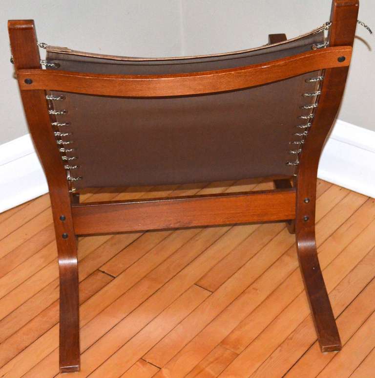 Silla de cuero Siesta de mediados de siglo Ingmar Relling de Westnofa of Norway 3