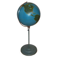 Military Globe on Adjustable Stand by A.J. Nystrom & Co., circa 1945