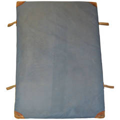 Retro Midcentury German Gym Mat with Leather Corners and Handles