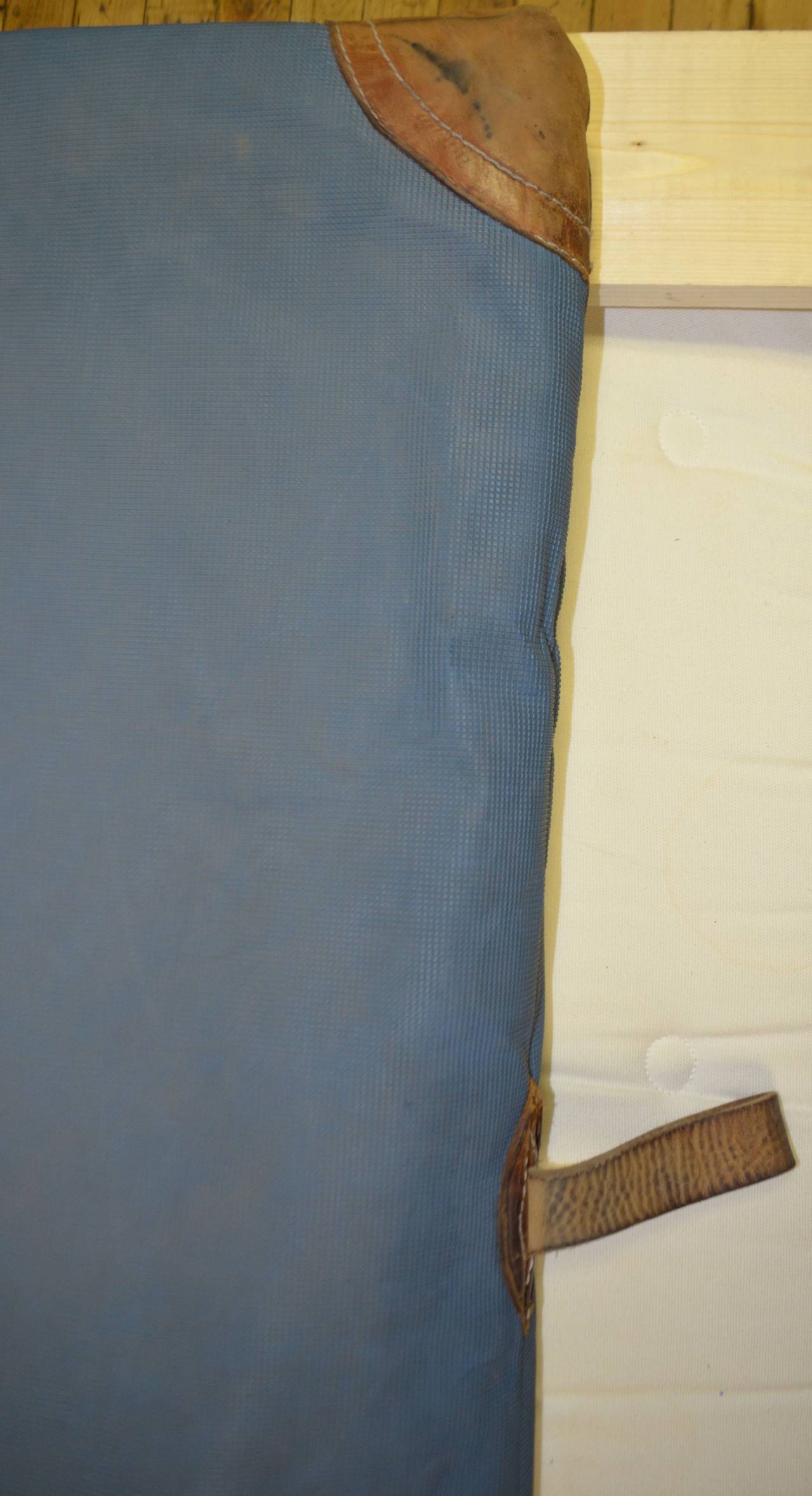 Midcentury German Gym Mat with Leather Corners and Handles at 1stdibs