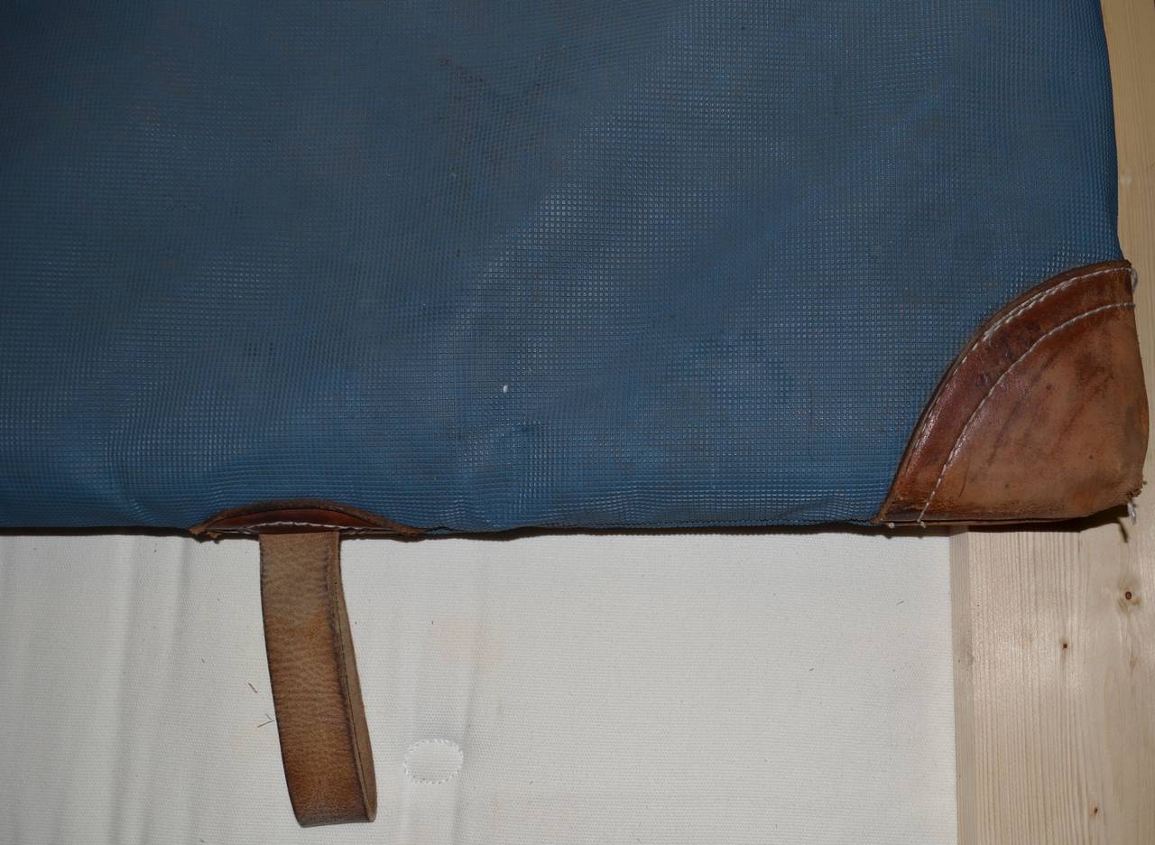 Midcentury German Gym Mat with Leather Corners and Handles at 1stdibs