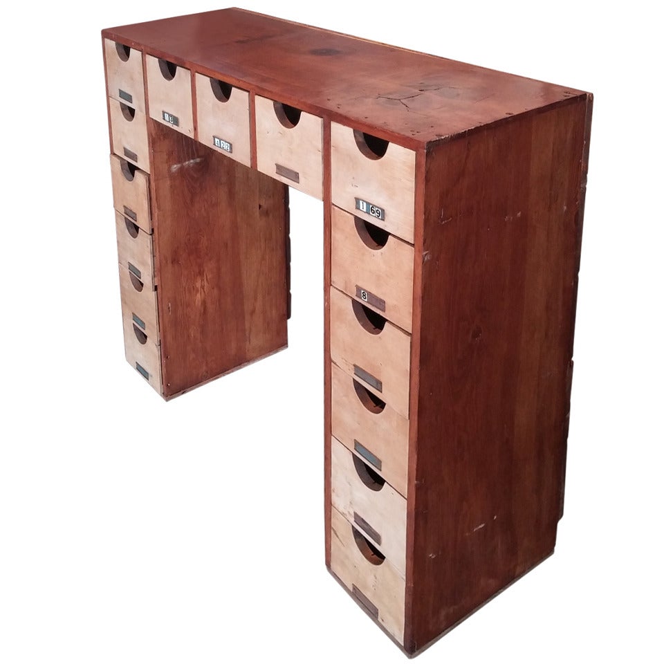 Industrial, Wooden Storage Cabinet