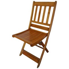 Used 1930s Maple Folding Chair from Midwestern Armory, (300 avail)